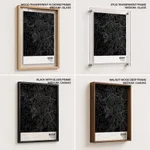 Strip below poster black map of Bogor