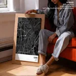 Strip below poster black map of Cairo