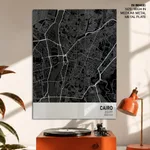 Strip below poster black map of Cairo