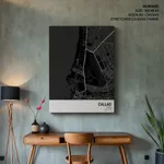 Strip below poster black map of Callao