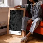 Strip below poster black map of Chennai