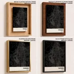 Strip below poster black map of Faridabad