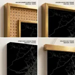 Strip below poster black map of Faridabad