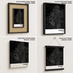Strip below poster black map of Faridabad
