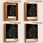 Strip below poster black map of Faridabad