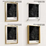 Strip below poster black map of Faridabad