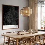 Strip below poster black map of Faridabad