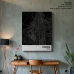 Strip below poster black map of Faridabad