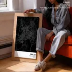 Strip below poster black map of Gwalior