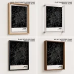 Strip below poster black map of Indore