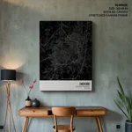 Strip below poster black map of Indore
