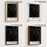 Strip below poster black map of Jaboatao Dos Guararapes