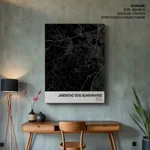 Strip below poster black map of Jaboatao Dos Guararapes