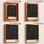 Strip below poster black map of Jakarta