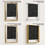 Strip below poster black map of Jakarta