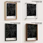Strip below poster black map of Kajang