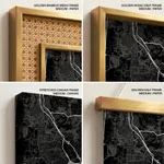 Strip below poster black map of Kajang