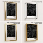 Strip below poster black map of Kajang