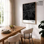 Strip below poster black map of Kajang