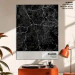 Strip below poster black map of Kajang