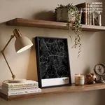 Strip below poster black map of Kajang