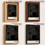 Strip below poster black map of Khartoum