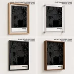 Strip below poster black map of Khartoum