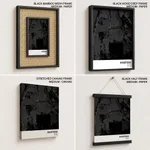 Strip below poster black map of Khartoum