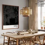 Strip below poster black map of Khartoum