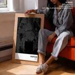 Strip below poster black map of Khartoum