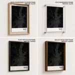Strip below poster black map of Kolkata