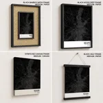 Strip below poster black map of Kolkata