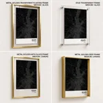 Strip below poster black map of Kolkata