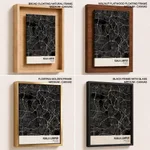 Strip below poster black map of Kuala Lumpur