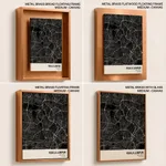 Strip below poster black map of Kuala Lumpur