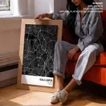 Strip below poster black map of Kuala Lumpur