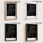 Strip below poster black map of Lahore
