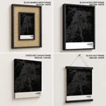 Strip below poster black map of Lahore