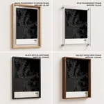Strip below poster black map of Lima