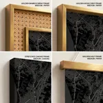 Strip below poster black map of Lima