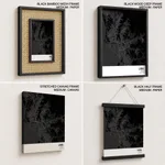 Strip below poster black map of Lima