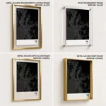 Strip below poster black map of Lima