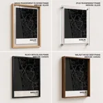 Strip below poster black map of Mangalore