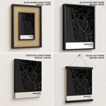 Strip below poster black map of Mangalore