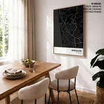 Strip below poster black map of Mangalore