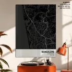 Strip below poster black map of Mangalore