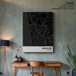 Strip below poster black map of Mangalore