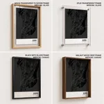 Strip below poster black map of Mumbai