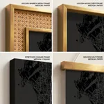 Strip below poster black map of Mumbai