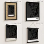 Strip below poster black map of Mumbai